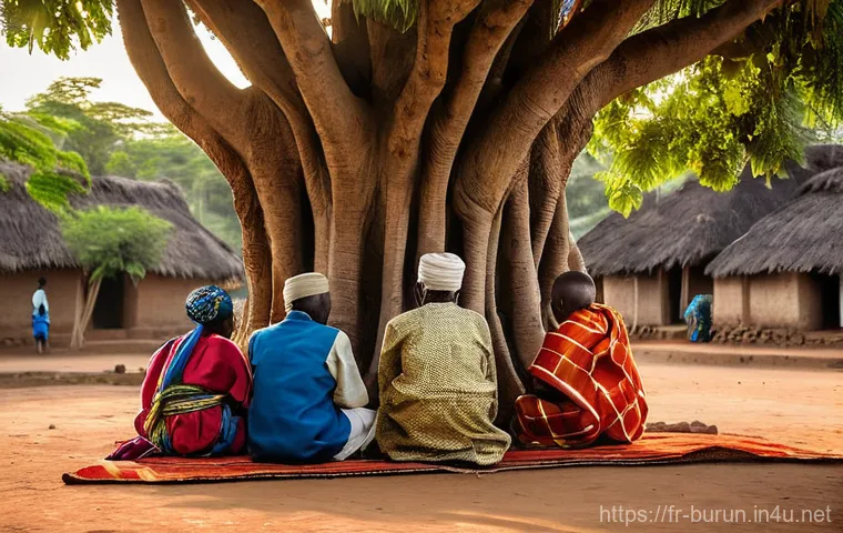 부룬디 부족 사회 구조 - **Prompt 1: A Vibrant Burundian Community Gathering for Umuganda** "A wide-angle shot capturing ...